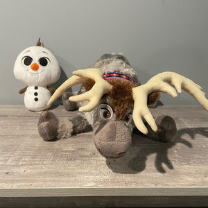 Disney Frozen Sven Plush Reindeer + Baby Olaf